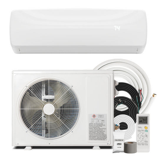 Nexaro 18000BTU Mini Split Air Conditioner& Heater, 19 SEER2 230V Wall-Mounted AC Unit Cools Rooms up to 750 Sq. Ft, Energy Efficient Inverter AC with Heat Pump