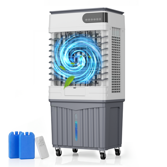 Nexaro 12.28 Gal Swamp Cooler for Garage & Patio, Portable Evaporative Air Cooler Covers Up to 500 Sq.Ft., Heavy Duty Cooling Fan with Oscillation, Remote & 12H Timer, 110V