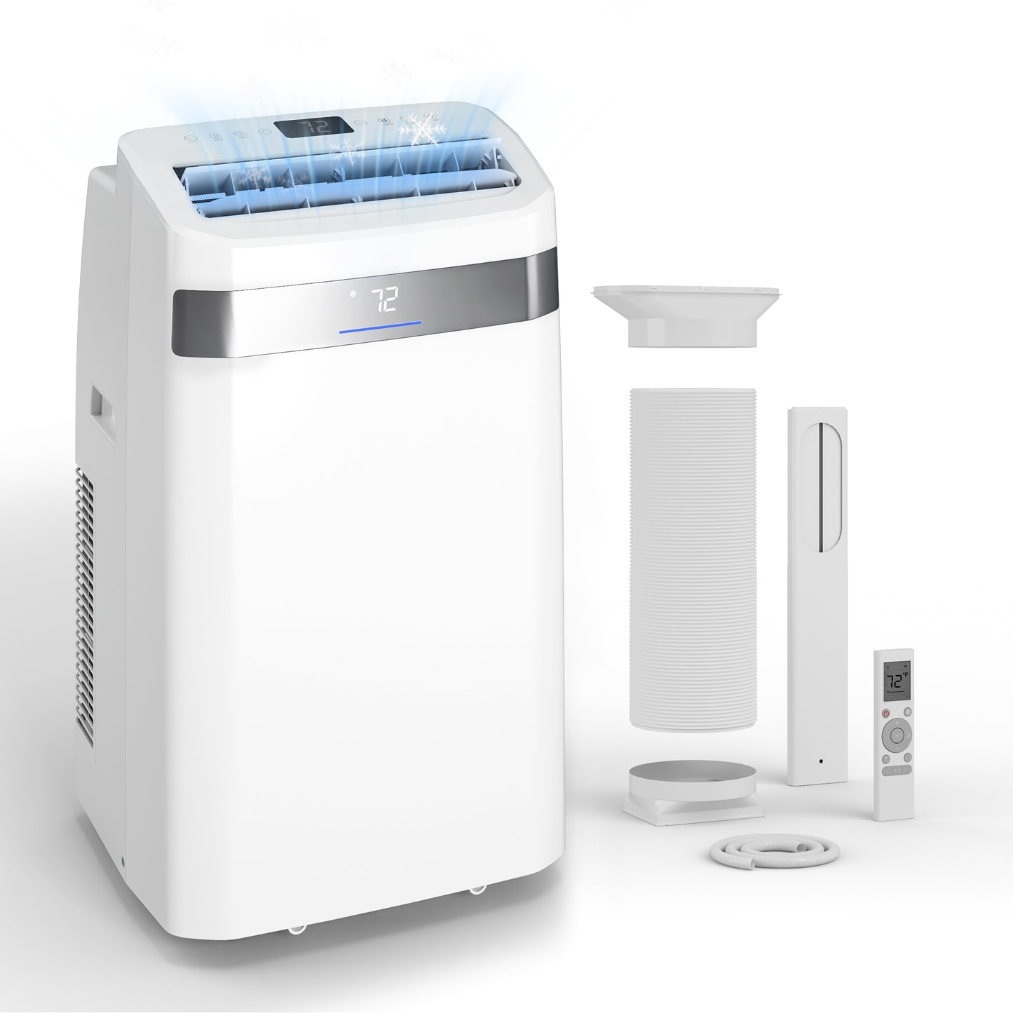 Nexaro Portable Air Conditioner 12000 BTU, Cools Rooms up to 550 Sq. Ft, Portable AC Unit with Cooling, Dehumidifier & Fan Mode, Sleep Mode, 24-Hour Timer, Remote Control, Window Installation Kit