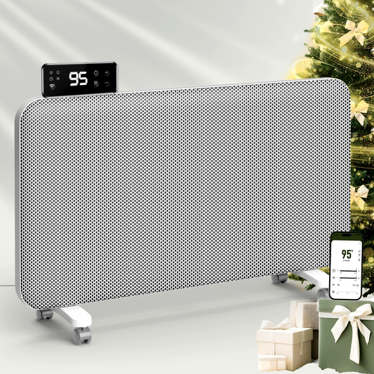Convection Panel Space Heater for Large Room Indoor Use,1500W Electric Infraed Mica Heater with Programmable Thermostat, Standing or Wall Mount,Smart WiFi App Control,Works with Tuya,33 Inch