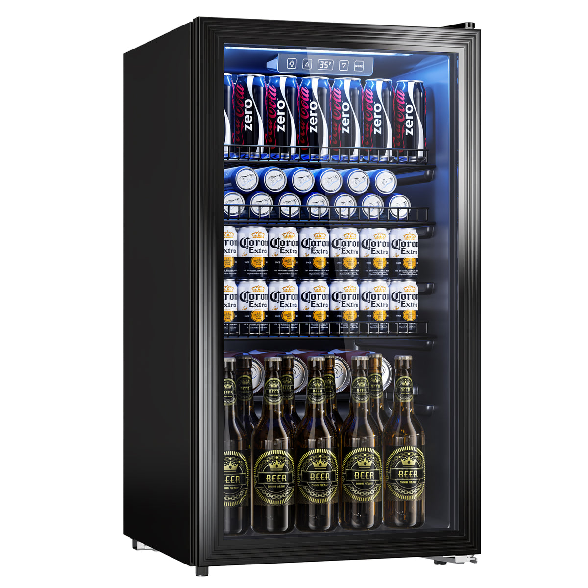 Nanori Beverage Refrigerator, 3.2 Cu.Ft Mini Fridge Beverage Cooler
